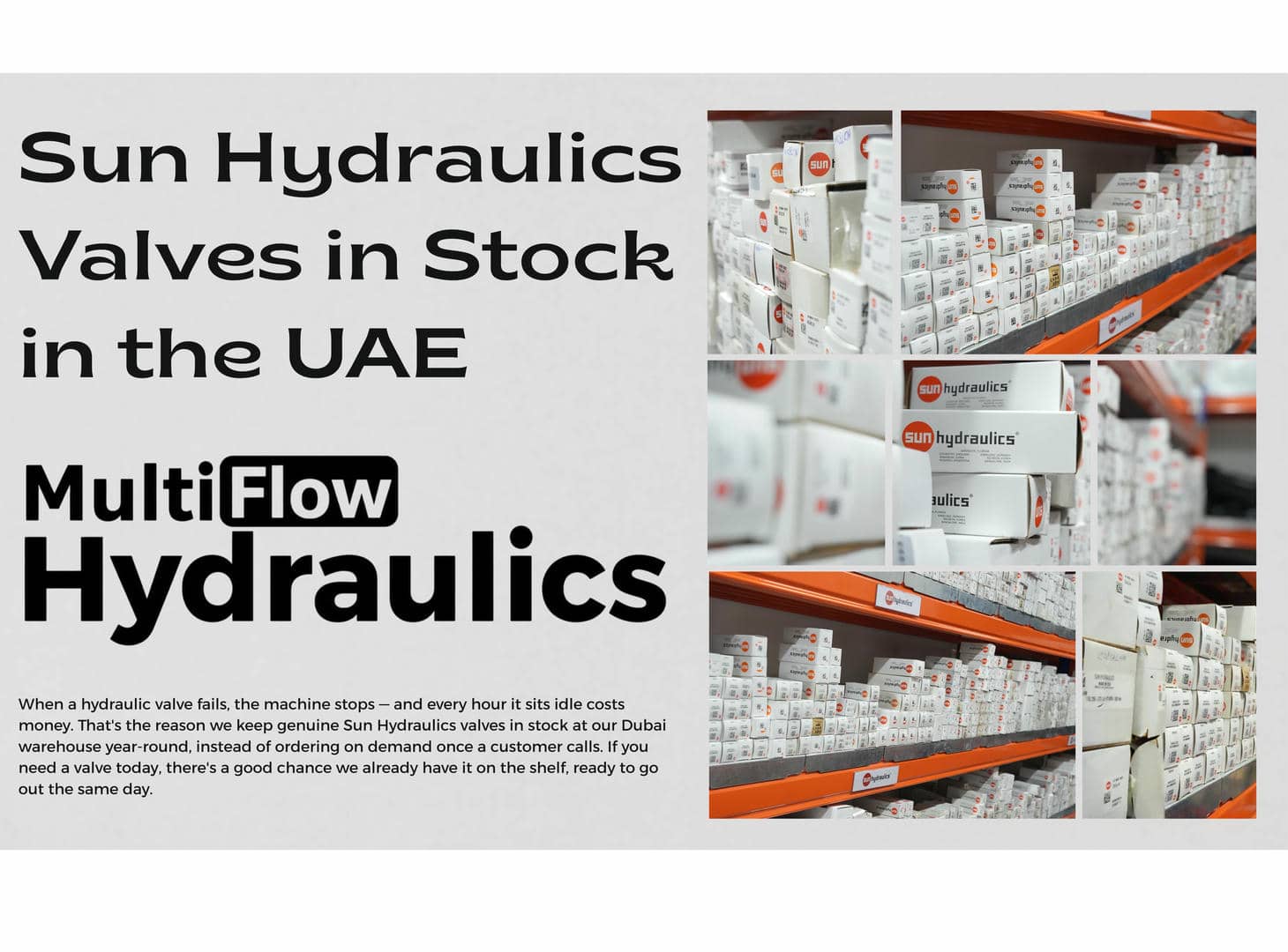 Sun Hydraulics Valves in Stock in the UAE