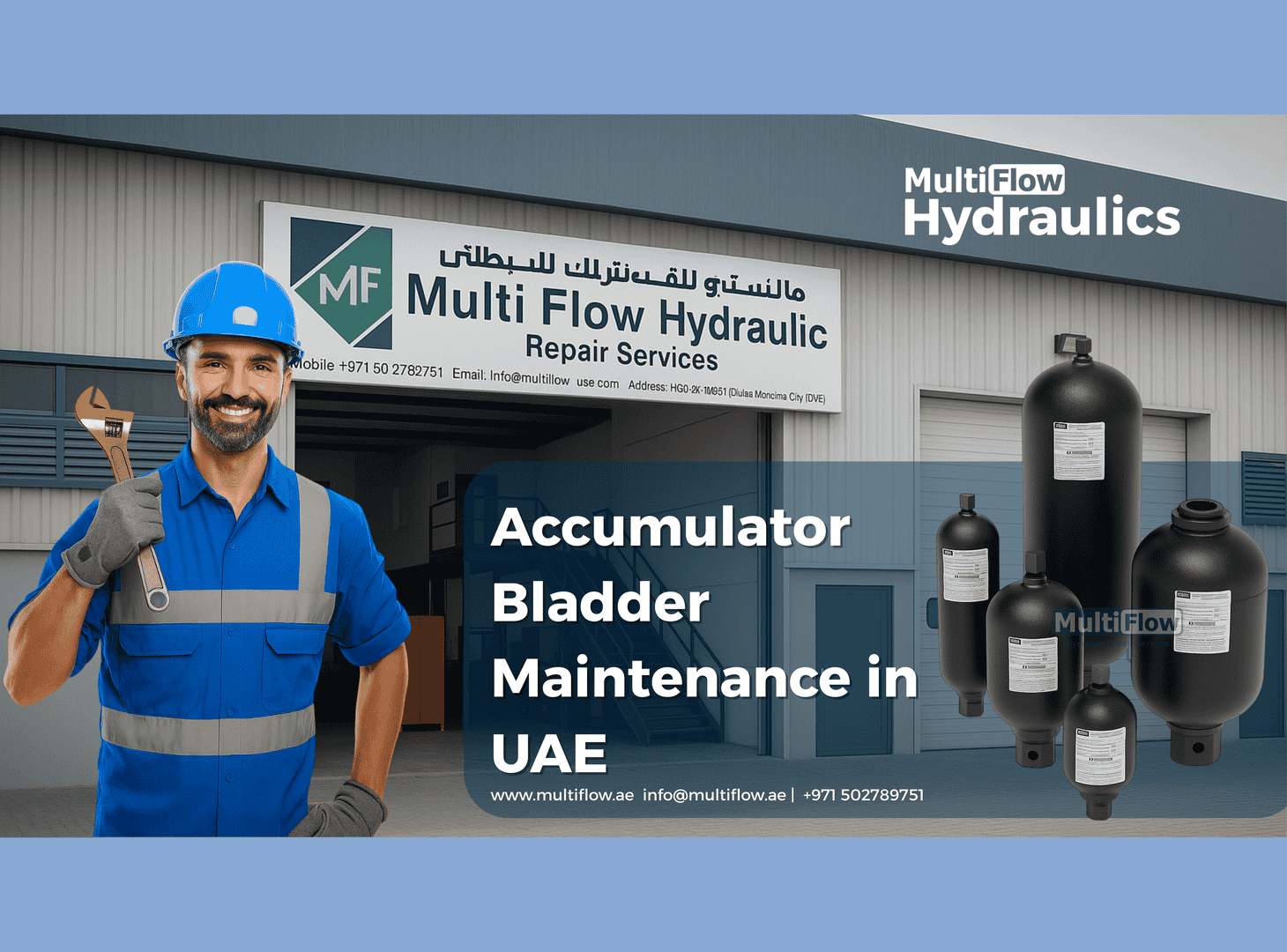 Accumulator Bladder Maintenance in UAE | Hydraulic Repair Experts