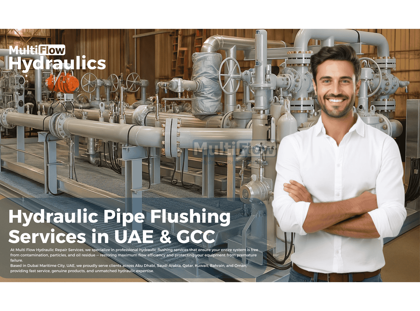 Hydraulic Pipe Flushing Services in UAE & GCC – Professional, Reliable, and Fast by Multi Flow Hydraulics