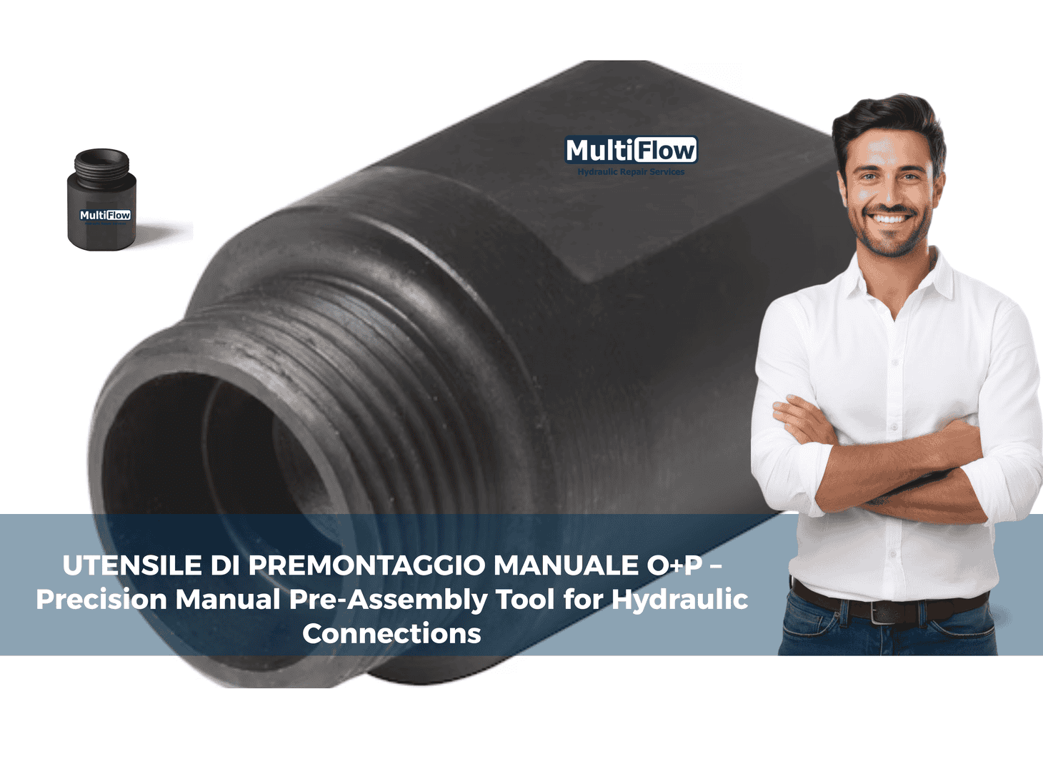 UTENSILE DI PREMONTAGGIO MANUALE O+P – Precision Manual Pre-Assembly Tool for Hydraulic Connections