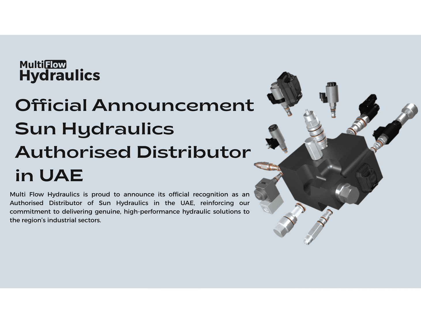 Official Announcement – Sun Hydraulics Drag Authorised Distributor in UAE